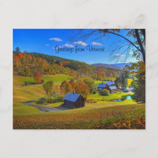 Grüße aus Vermont, Landschaft Foto, Postkarte (Vorderseite)