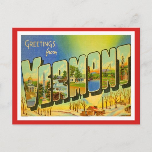 Grüße aus Vermont Postkarte (Vorderseite)