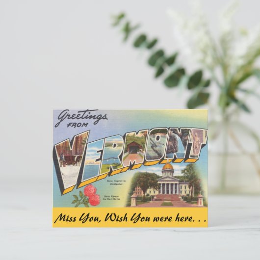 Grüße aus Vermont Postkarte (Stehend Vorderseite)