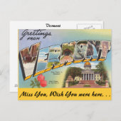 Grüße aus Vermont Postkarte (Vorne/Hinten)