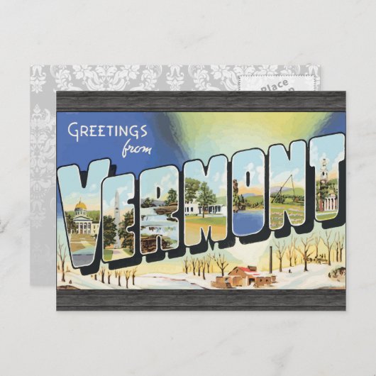 Grüße aus Vermont, Vintag Postkarte (Vorne/Hinten)
