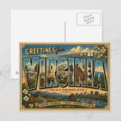 Grüße aus Virginia Postkarte (Vorne/Hinten)