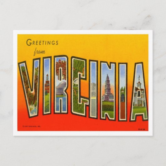 Grüße aus Virginia Postkarte (Vorderseite)