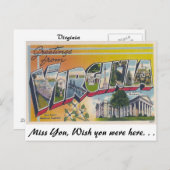 Grüße aus Virginia Postkarte (Vorne/Hinten)