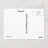 Grüße aus Virginia Postkarte (Rückseite)