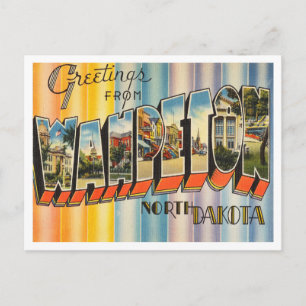 Grüße aus Wahpeton, North Dakota Reise Postkarte