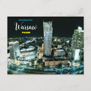 Grüße aus Warschau Polen Postkarte
