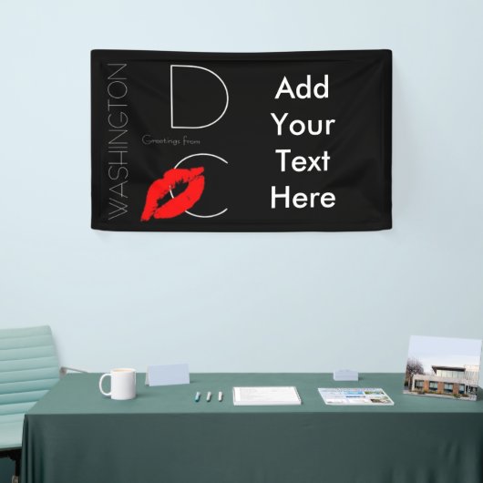 Grüße aus Washington D.C. Red Lipstick Kiss Banner (Messeveranstaltung)