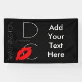 Grüße aus Washington D.C. Red Lipstick Kiss Banner (Horizontal)