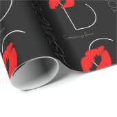 Grüße aus Washington D.C. Red Lipstick Kiss Geschenkpapier (Rolleneckpunkt)