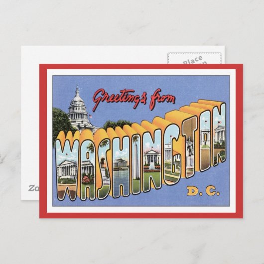 Grüße aus Washington, D.C. USA Postkarte (Vorne/Hinten)