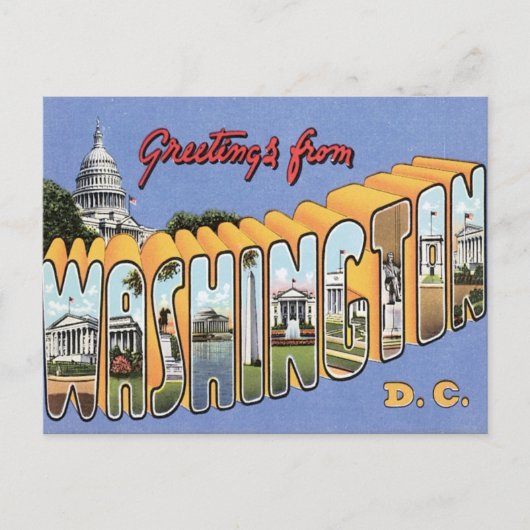 Grüße aus Washington, D.C. USA Postkarte (Vorderseite)
