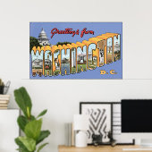 Grüße aus Washington D.C., Vintag Poster (Heimbüro)