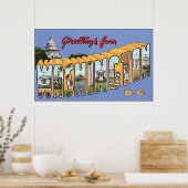 Grüße aus Washington D.C., Vintag Poster (Küche)