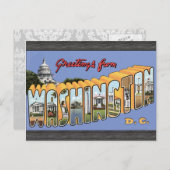 Grüße aus Washington D.C., Vintag Postkarte (Vorne/Hinten)