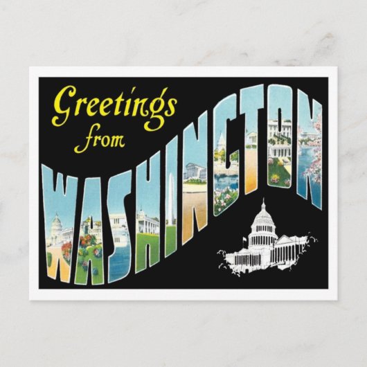 Grüße aus Washington, D.C. Vintag Postkarte (Vorderseite)