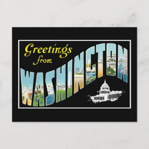Grüße aus Washington D.C.! Vintage-Postkarte Postkarte