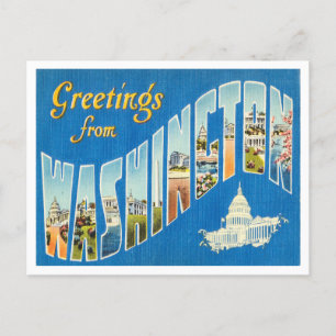 Grüße aus Washington, D. C. Vintage Reise Postkarte