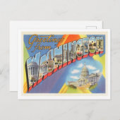 Grüße aus Washington, D. C. Vintage Travel Postkarte (Vorne/Hinten)