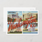Grüße aus Washington, D. C. Vintage Travel Postkarte (Vorne/Hinten)