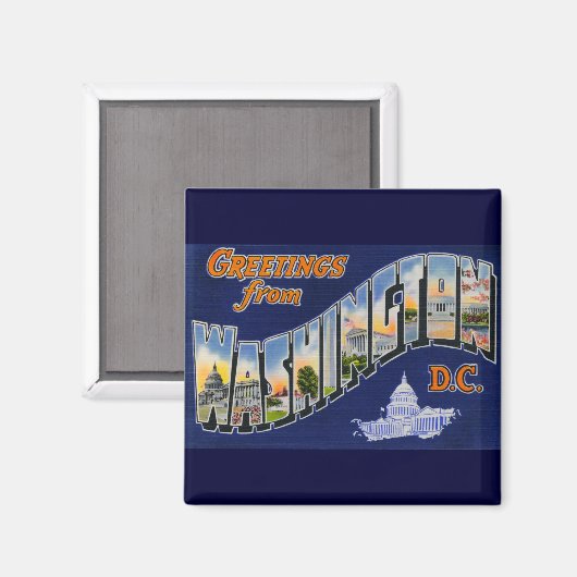 Grüße aus Washington DC! Magnet (Vorderseite/Rückseite)