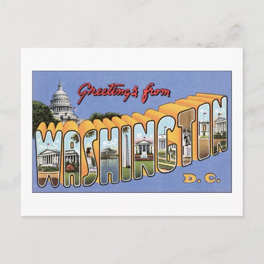 Grüße aus Washington DC Postkarte (Vorderseite)