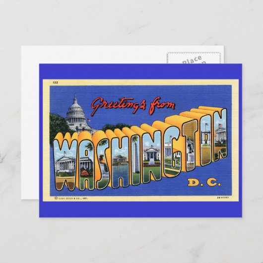 Grüße aus Washington DC! Postkarte (Vorne/Hinten)