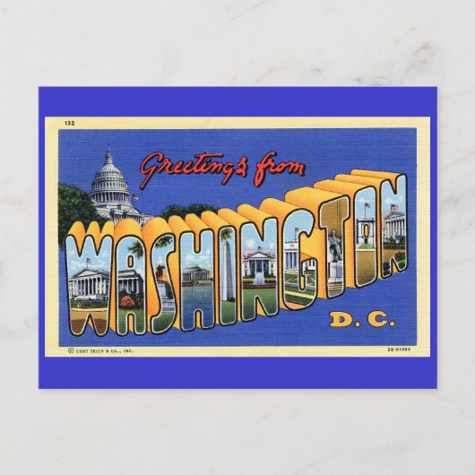 Grüße aus Washington DC! Postkarte (Vorderseite)