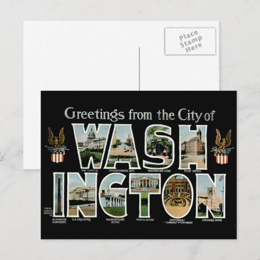 Grüße aus Washington DC! Postkarte (Vorne/Hinten)