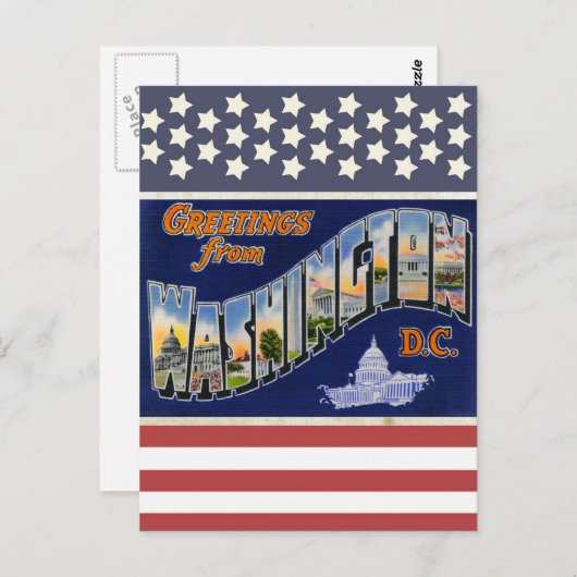 Grüße aus Washington DC! Postkarte (Vorne/Hinten)