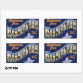 Grüße aus Washington DC! Rechteckiger Aufkleber (Blatt)