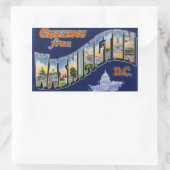 Grüße aus Washington DC! Rechteckiger Aufkleber (Tasche)