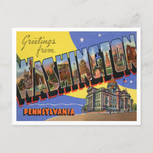 Grüße aus Washington, Pennsylvania Travel Postkarte
