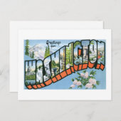 Grüße aus Washington Staat! Vintage Postkarte (Vorne/Hinten)