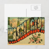 Grüße aus Washington WA Postkarte (Vorne/Hinten)