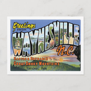 Grüße aus Waynesville North Carolina US City Postkarte