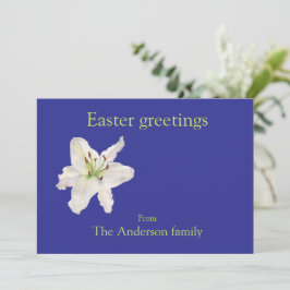 Grüße aus Weiße Lilie Ostern Flachbild-Ferienkarte Feiertagskarte