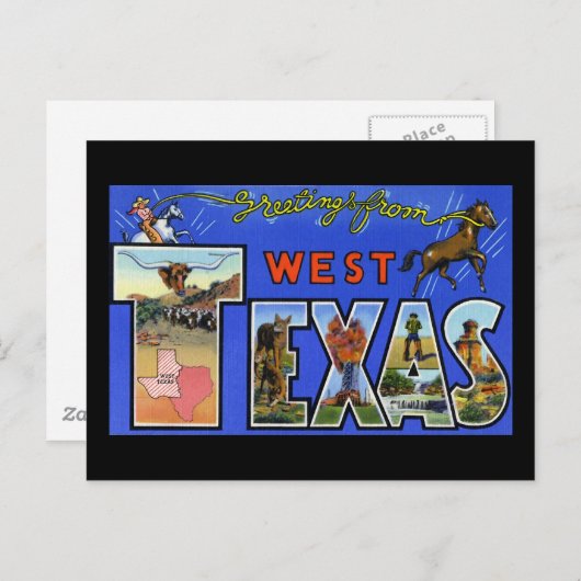 Grüße aus West Texas Postkarte (Vorne/Hinten)