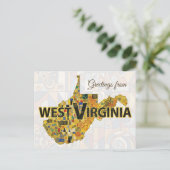 Grüße aus West Virginia Postkarte (Stehend Vorderseite)