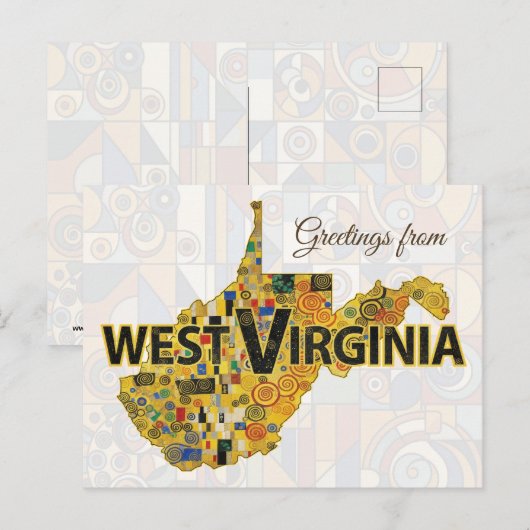 Grüße aus West Virginia Postkarte (Vorne/Hinten)