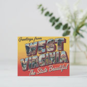 Grüße aus West Virginia Postkarte (Stehend Vorderseite)