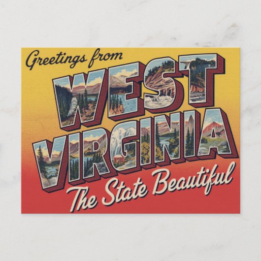Grüße aus West Virginia Postkarte (Vorderseite)