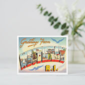 Grüße aus Westerland, Rhode Island Travel Postkarte (Stehend Vorderseite)