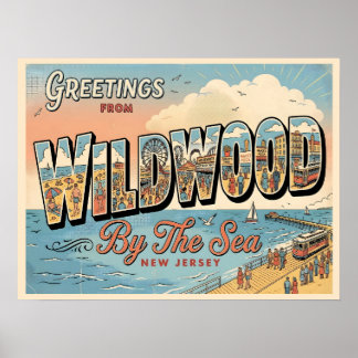 Grüße aus Wildwood By The Sea New Jersey Poster