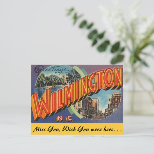 Grüße aus Wilmington Postkarte (Stehend Vorderseite)