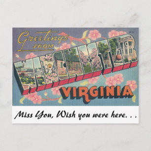 Grüße aus Winchester, Virginia Postkarte