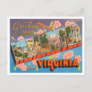 Grüße aus Winchester, Virginia Vintage Reise Postkarte