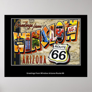 Grüße aus Winslow Arizona Route 66 Poster