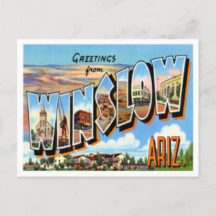 Grüße aus Winslow, Arizona Vintage Travel Postkarte