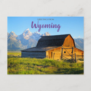 Grüße aus Wyoming Tetons Postkarte